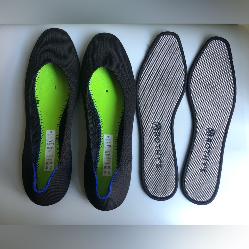 Rothy’s Black Knit Classic Loafers Ballet Flat Size: W13 - Picture 9 of 12